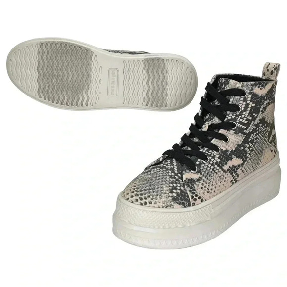 Madden Girl Chucki Snake Print Faux Leather High Top Womens Sneakers Size 8.5M - Picture 9 of 13